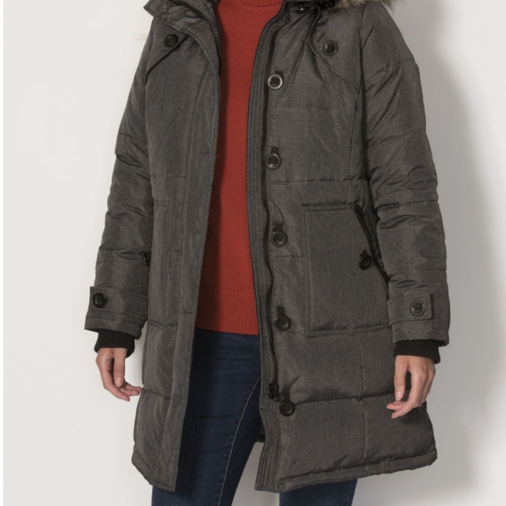 Woman Within Heathered Down Puffer Coat 26W